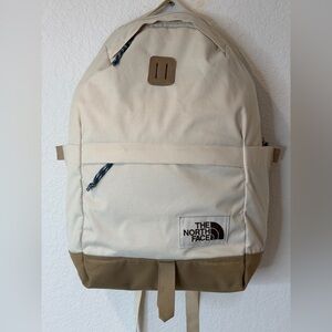 The North Face Cream and Tan Canvas Backpack